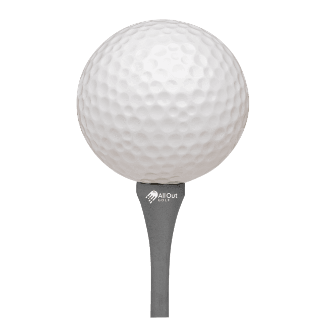 All Out Golf Ball on Tee