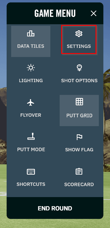GSPro Settings Menü