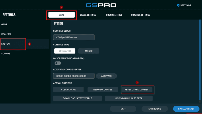 Reset GSPro Connect