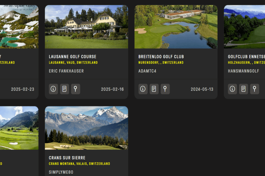 Golfplatz Bibliothek